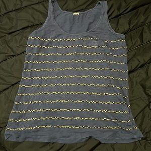 J. Crew Blue Sequined Tank Size XS